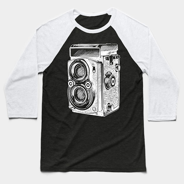 Vintage camera photographer photography Baseball T-Shirt by Lamink